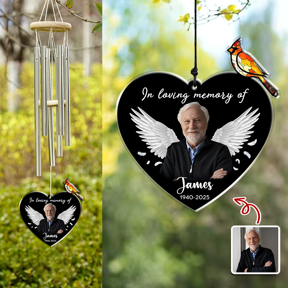Custom Photo In Loving Memory Of Memorial Acrylic Wind Chimes HA75 897848
