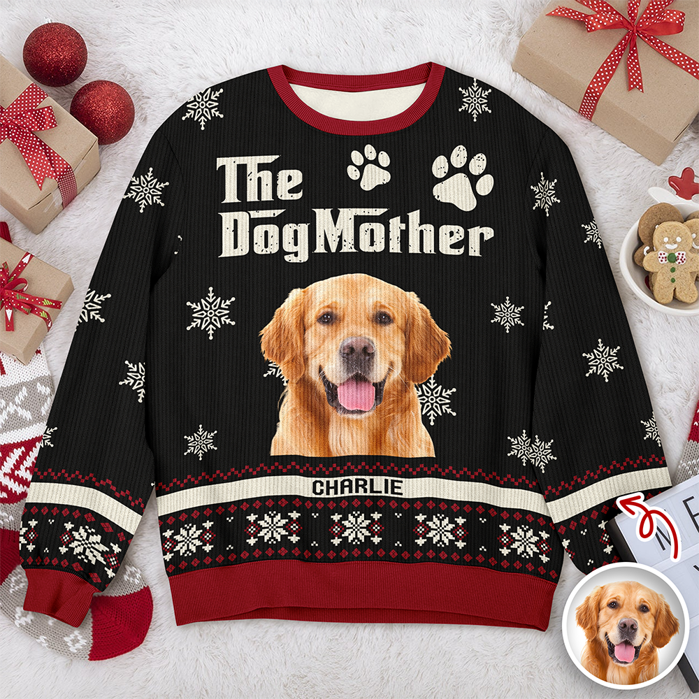 Custom Photo The Dogmother - Personalized Christmas Ugly Sweater CH07 899878
