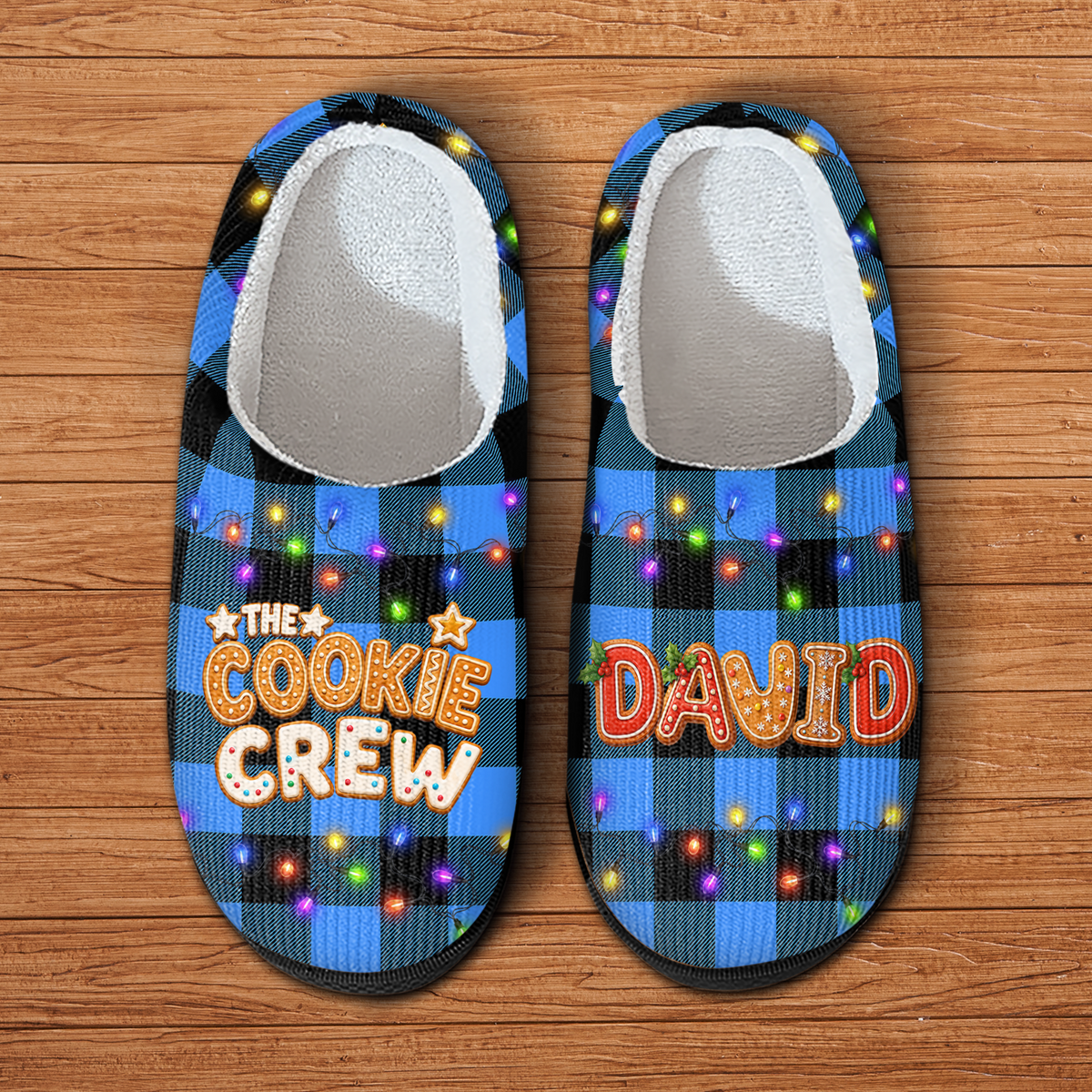 Personalized Custom Name The Cookie Crew Christmas Slippers TH10 171223