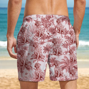 Custom Dog Breeds Chinoiserie Toile De Jouy Style Personalized Beach Short HA75 892548