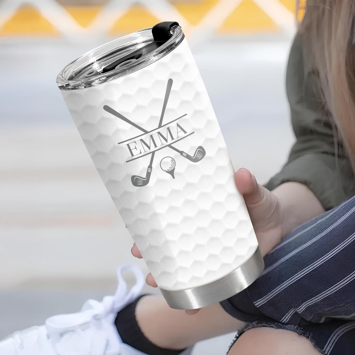 Custom Name Fat 3D Inflated Effect Tumbler For Golfer TH10 898101