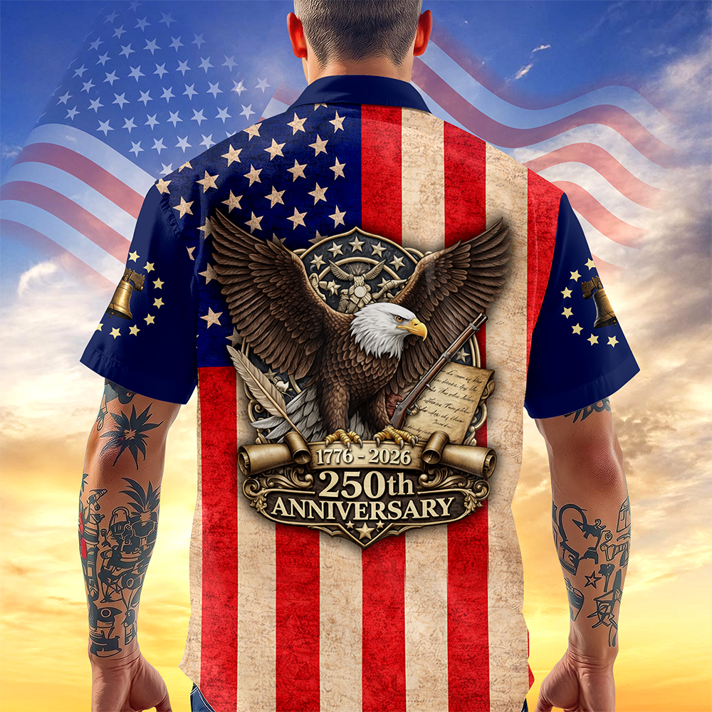 250th Anniversary 1776-2026 USA Flag Hawaii Shirt HA75 921000
