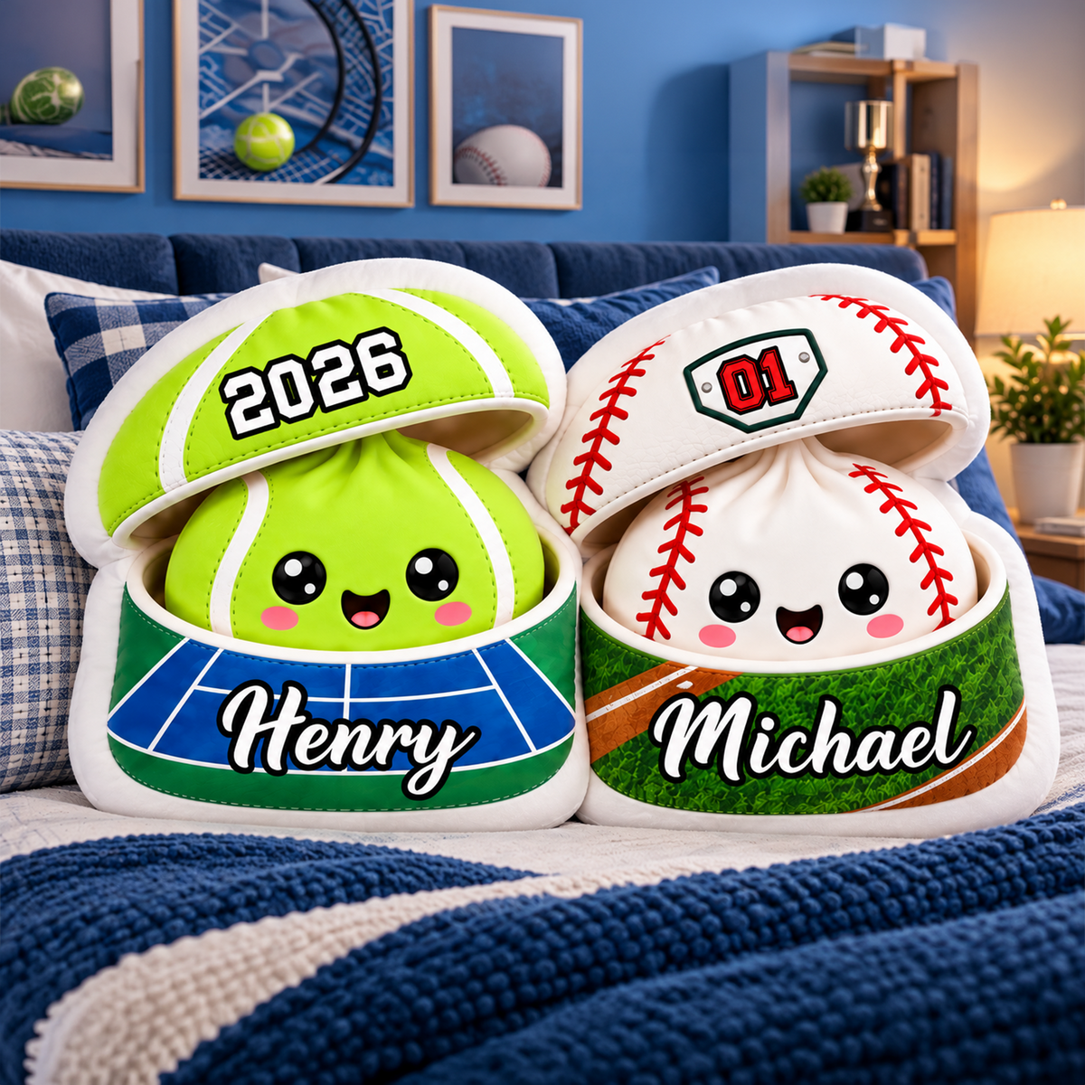 Personalized Sport Dumpling Shaped Pillow for Sports Lovers LM32 670439