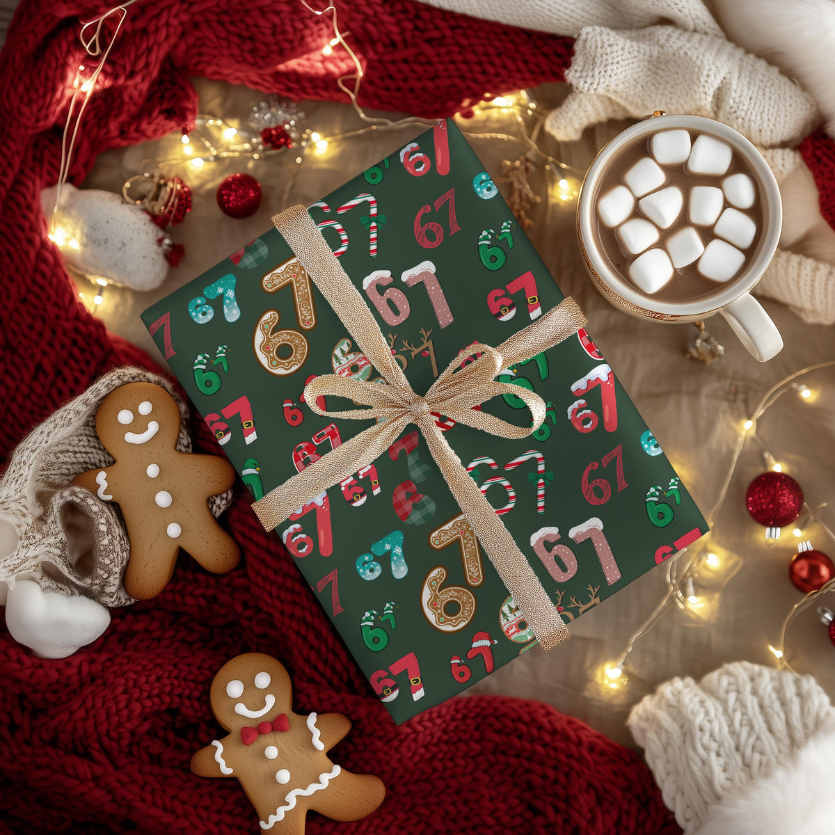 Gen A Six Seven - 67 Meme Christmas Gift Wrapping Paper LM32 897205
