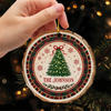 Custom Name Christmas Tree Wood Slice Ornament, Holiday Decor Gift For Family LM32 670499