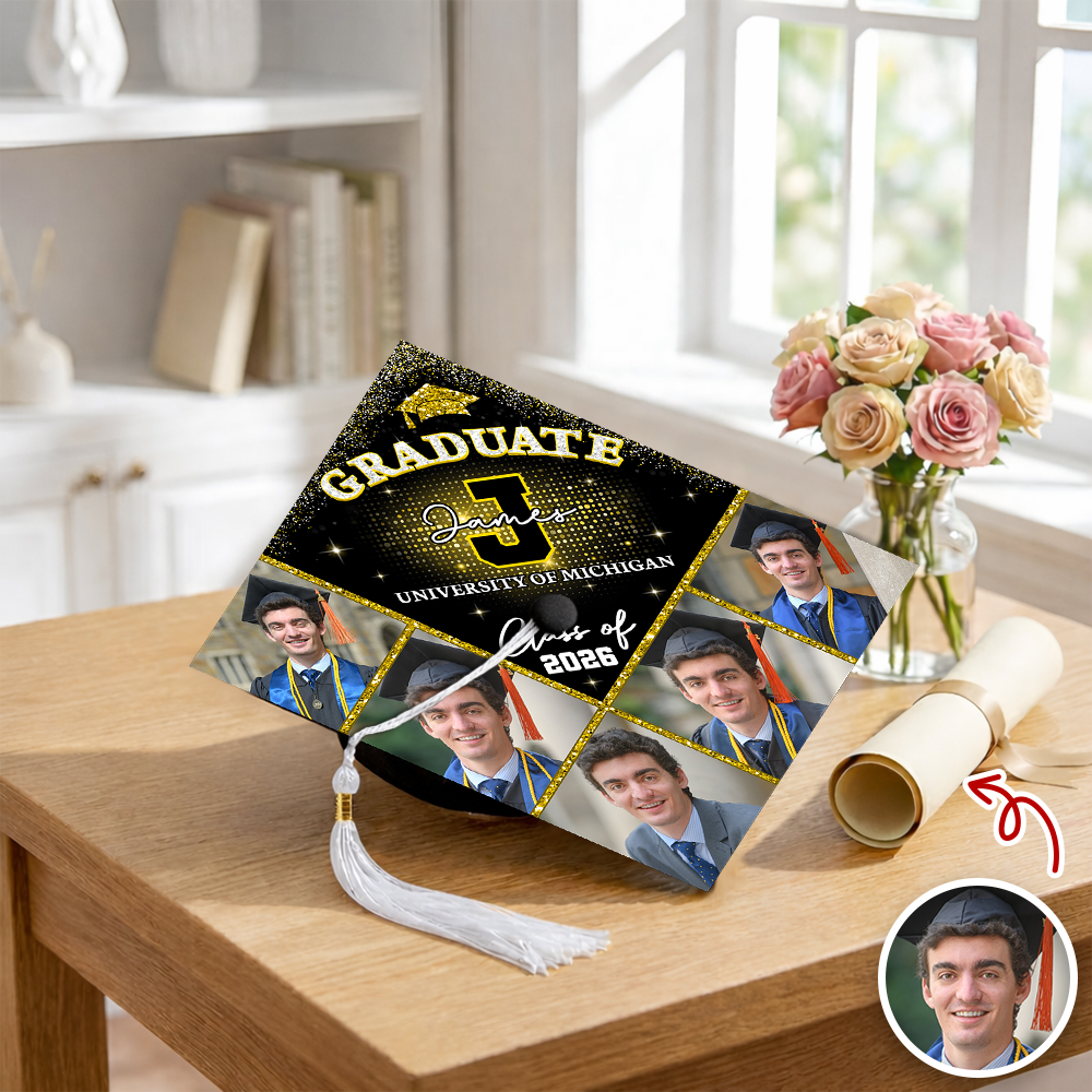 Custom Photo Class Of 2026 Graduation Cap Topper - Graduation Decoration HO82 901570