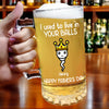 We Used To Live In Your Balls Personalized Glass Beer Mug Funny Father's Day Gift CH07 895564