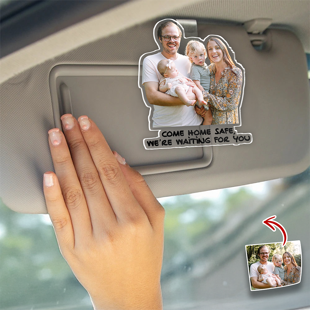 Custom Photo Car Visor Clip - Personalized Gift For Family LM32 899829