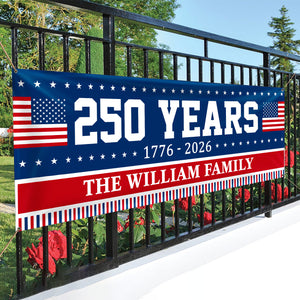 Custom Family Name 250 Years Of America Banner TH10 898297