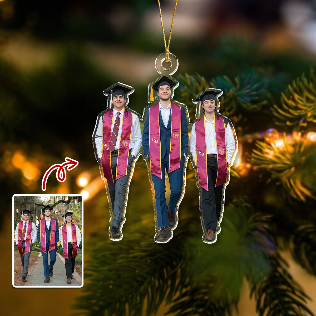 Custom Photo Bestie Acrylic Ornament Gift For Graduate HO82 900648