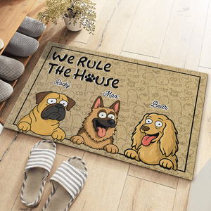 We Rule The House - Personalized Doormat For Dog Lovers, Home Decor Gift CH07 895666