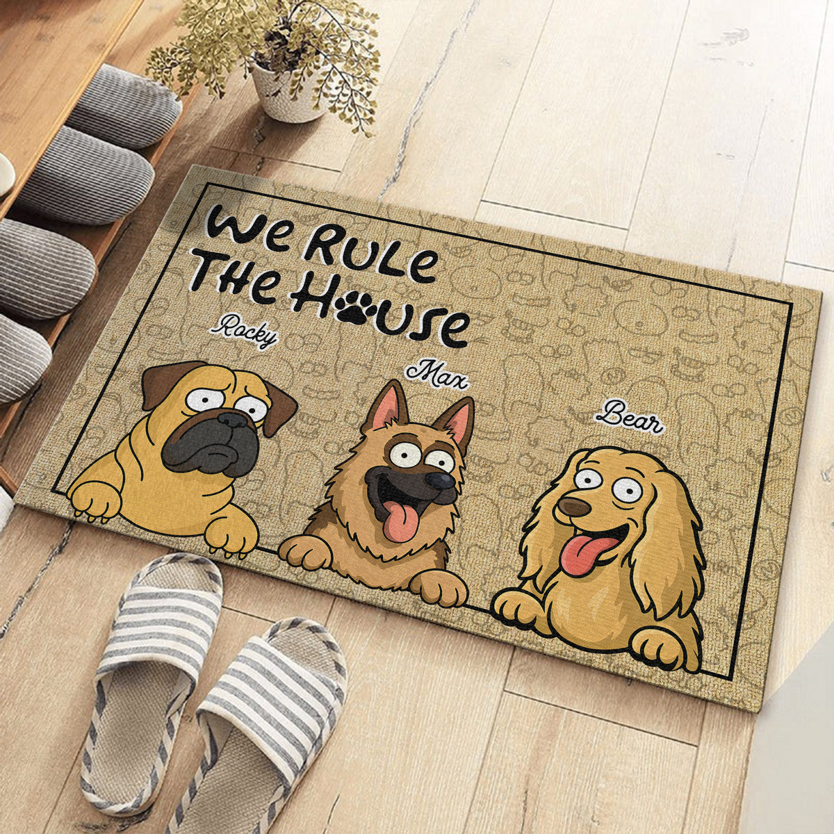 We Rule The House - Personalized Doormat For Dog Lovers, Home Decor Gift CH07 895666