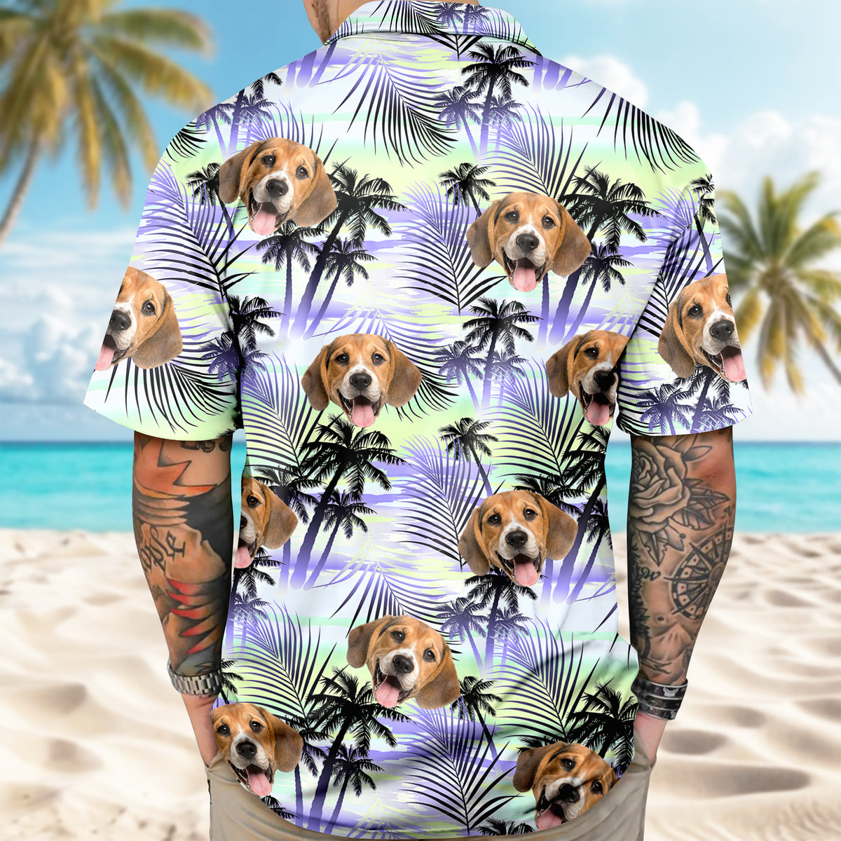 Custom Dog Photo Tropical Summer Hawaii Shirt - Gift for Dog Lovers HO82 902400