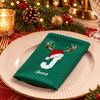 Personalized Initial Letter Christmas Reusable Cotton Napkin HO82 903726