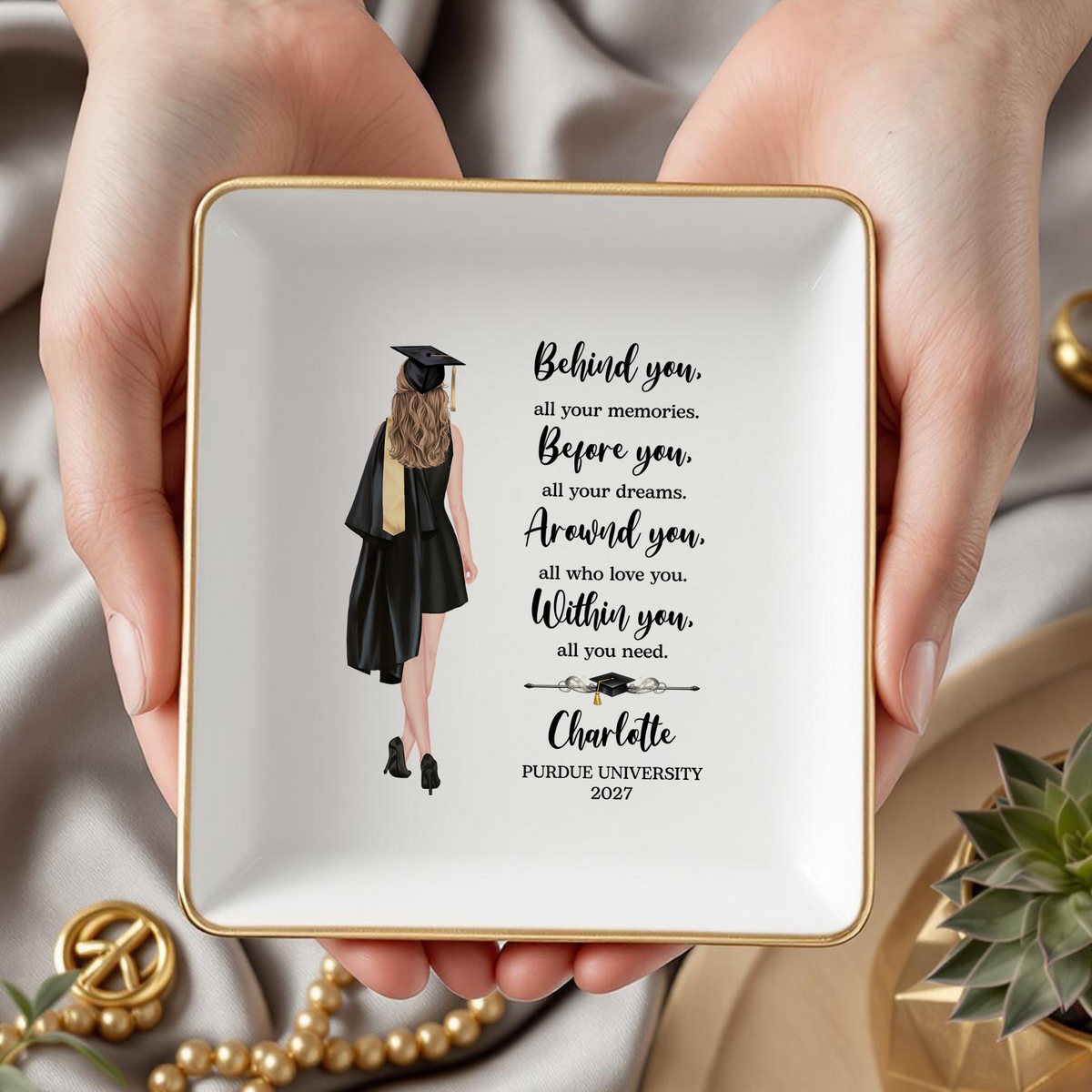 Personalized Graduation Jewelry Dish Class of 2026 Gift for Her HO82 901650