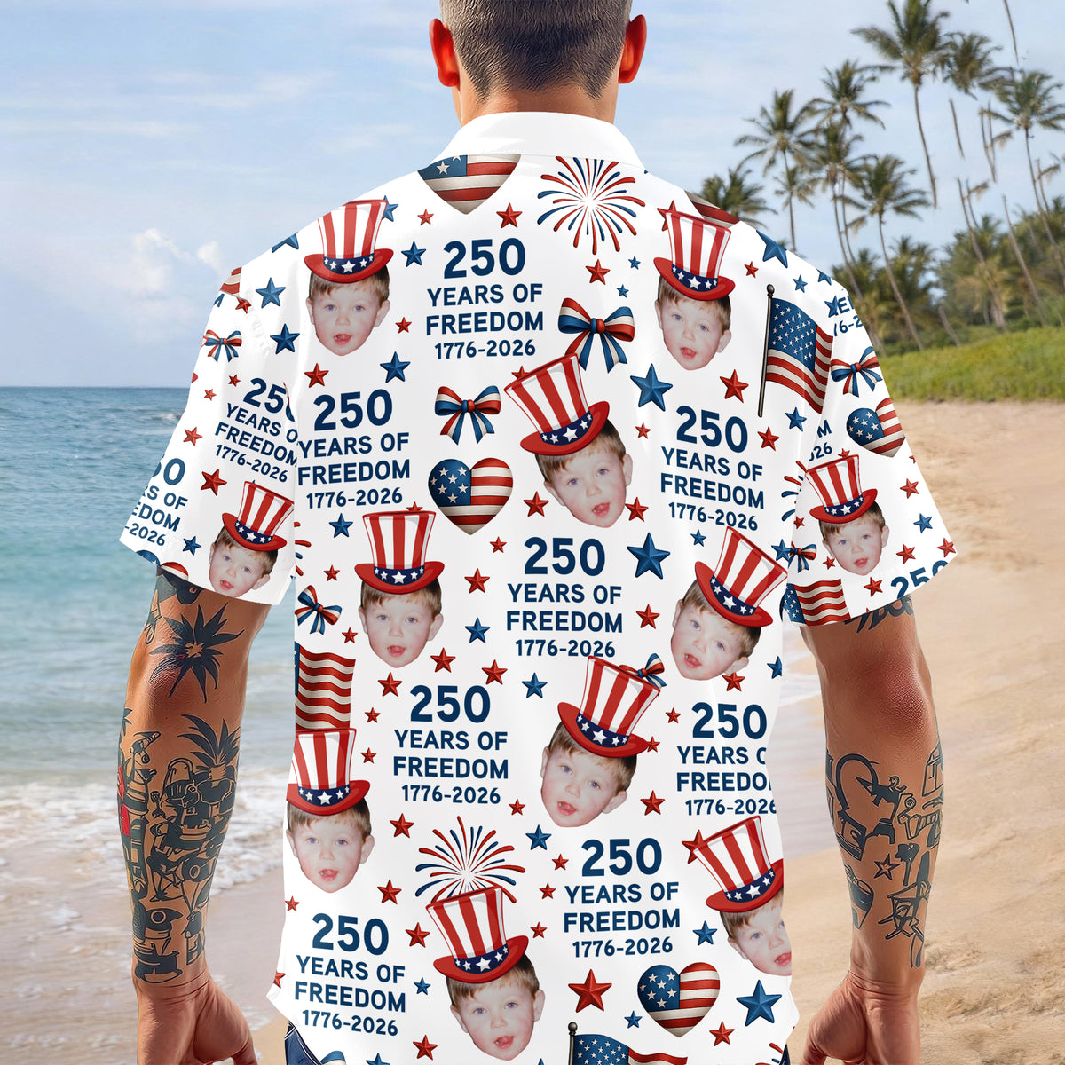Custom Funny Face 250 Years Of Freedom 1776-2026 Hawaii shirt HO82 901702