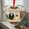 Personalized 2026 First Christmas As Mr & Mrs Heart Glass Ornament, Holiday Decoration Gift CH07 180714