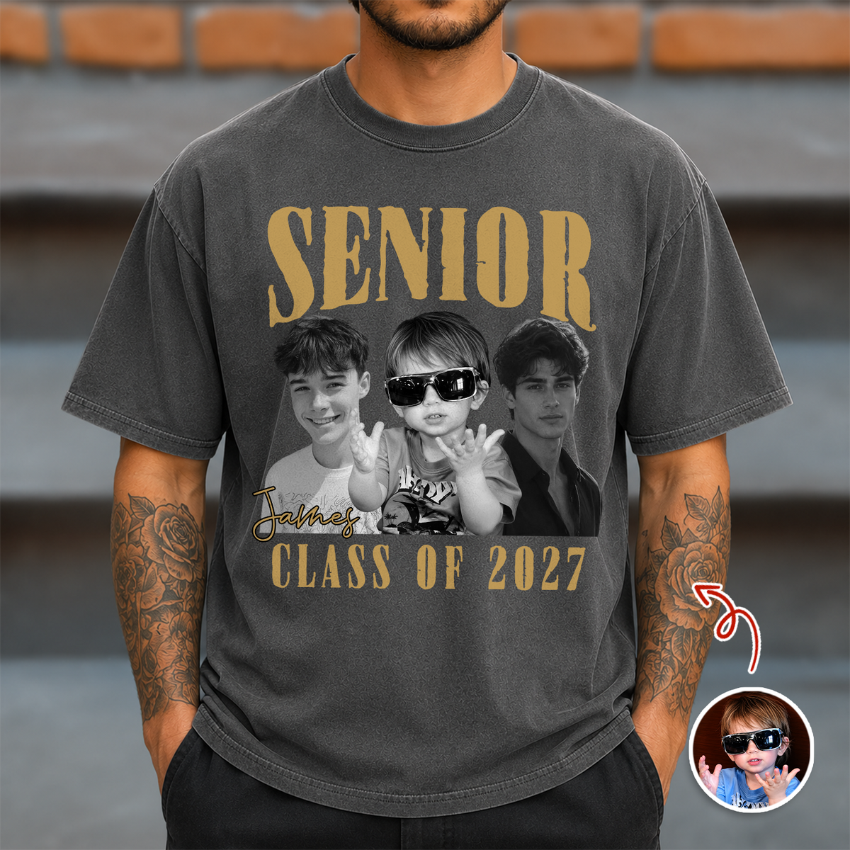 Custom Photo Class Of 2027 Senior Comfort Shirt TH10 170593