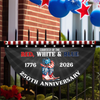 Personalized Courtesy Of The Red, White & Blue 250th Anniversary 1776–2026 Cowboy Boots Non-Pleated Fan Flag LM32 669265