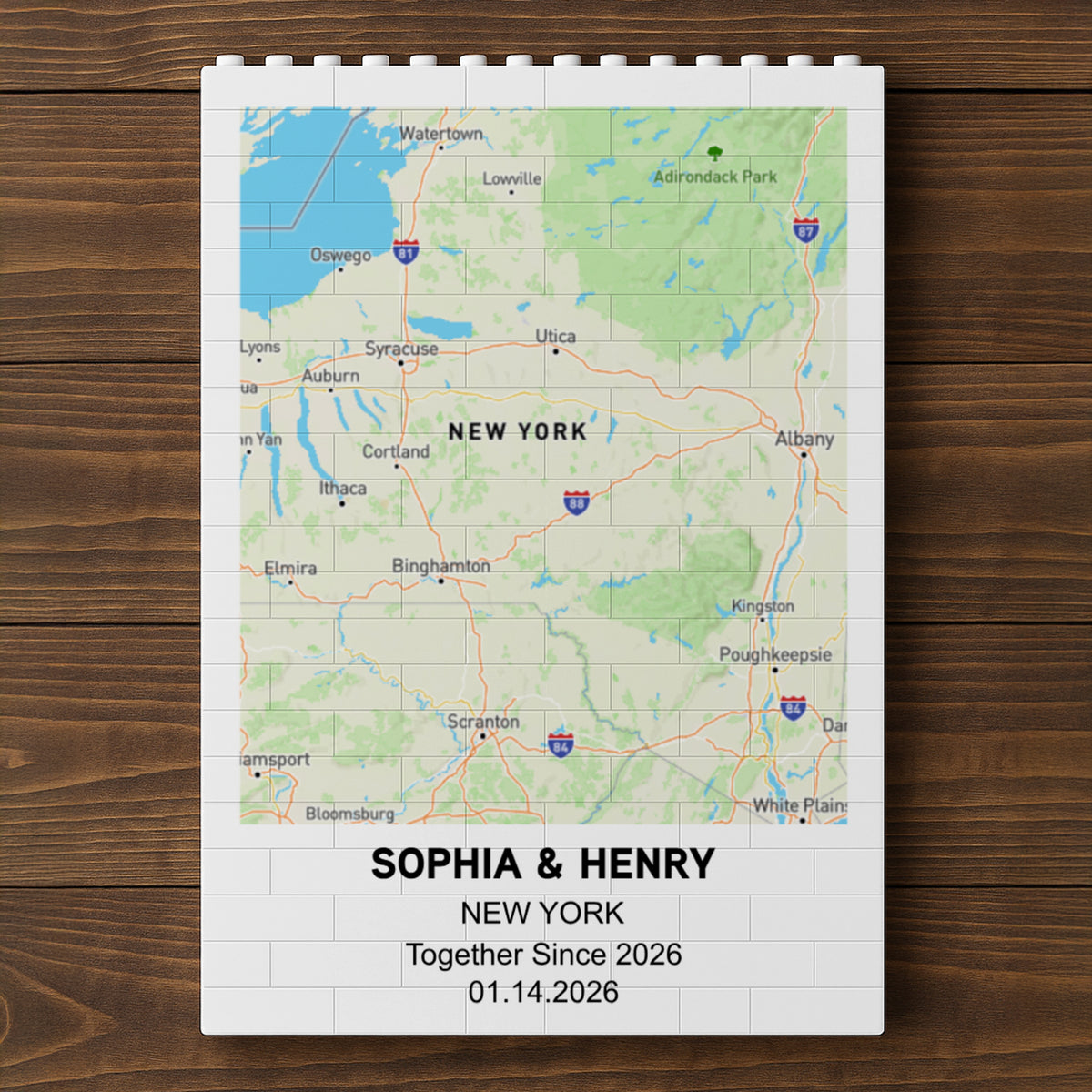 Personalized Couple Location Keepsake Building Brick Block For Couple TH10 170343