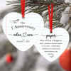 Personalized First Anniversary Heart Ceramic Ornament Our First Chapter Paper Anniversary Gift LM32 670059