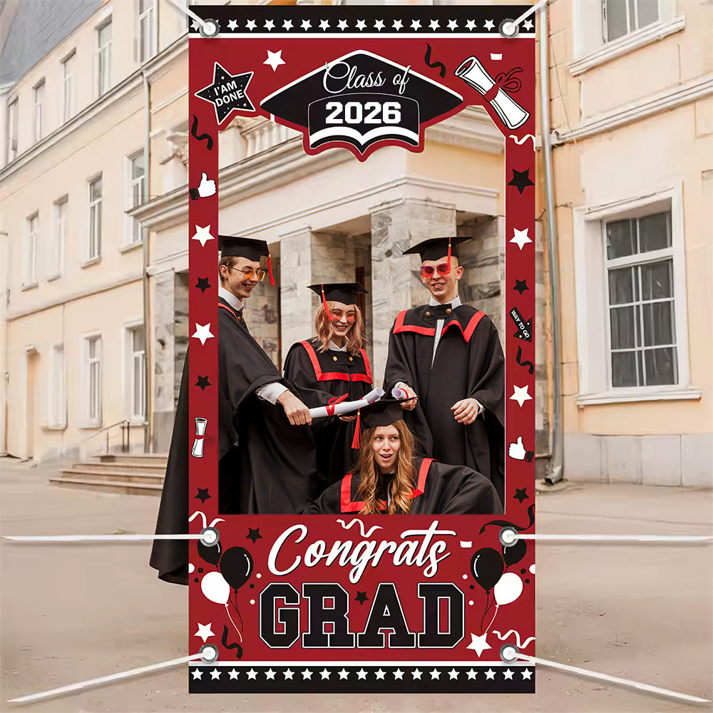 2026 Graduation Photo Booth Prop Frame Banner For Graduate Party TH10 169125