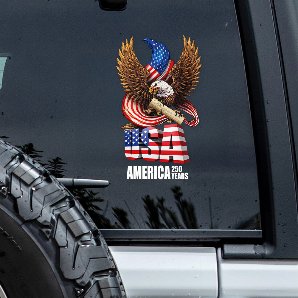 USA 250 Years Eagle US Flag America Car Window Decal Sticker HA75 898730