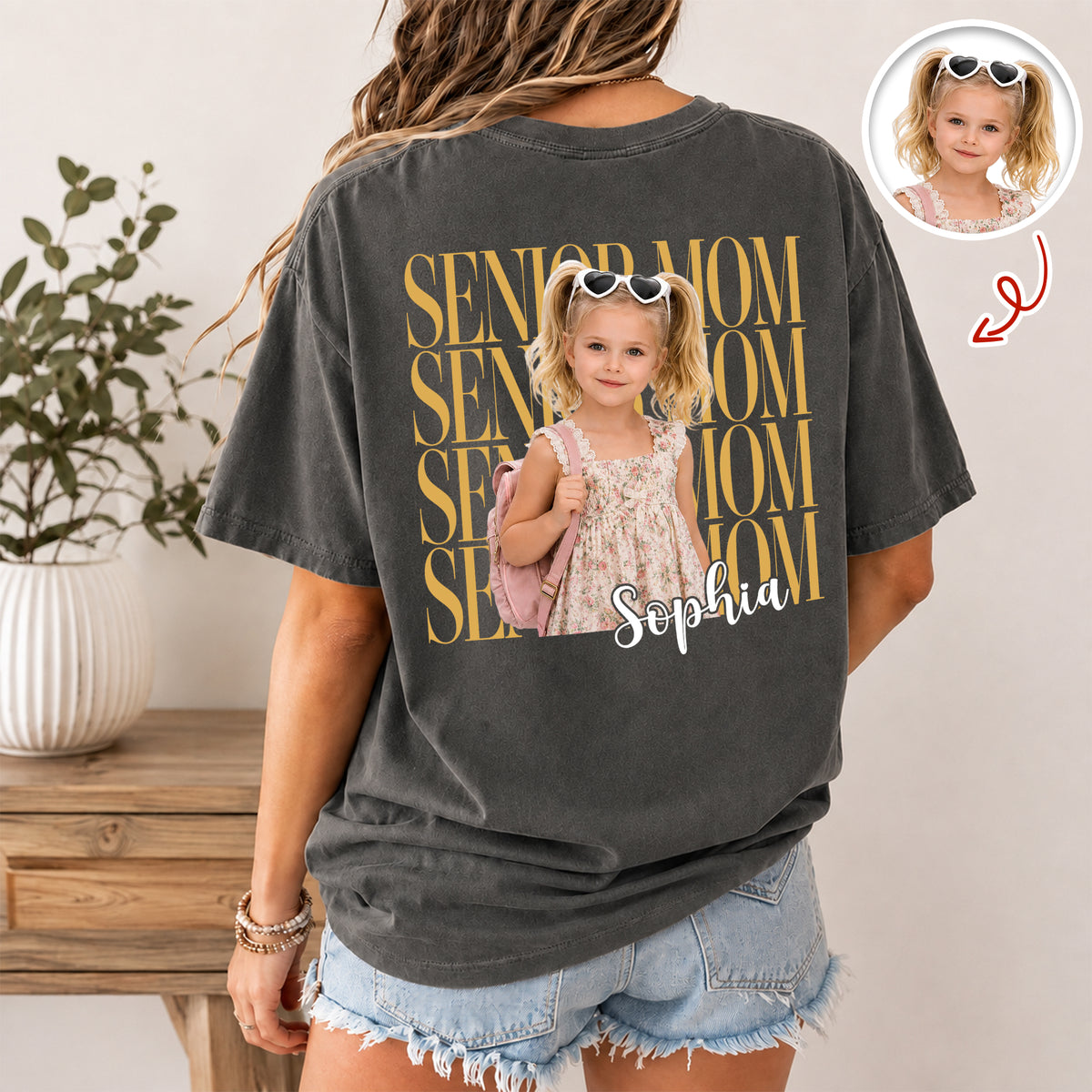 Custom Photo Senior Mom Back Comfort Shirt 2026, Proud Senior Mom Gift, Senior Mom Graduation Shirts HO82 903304