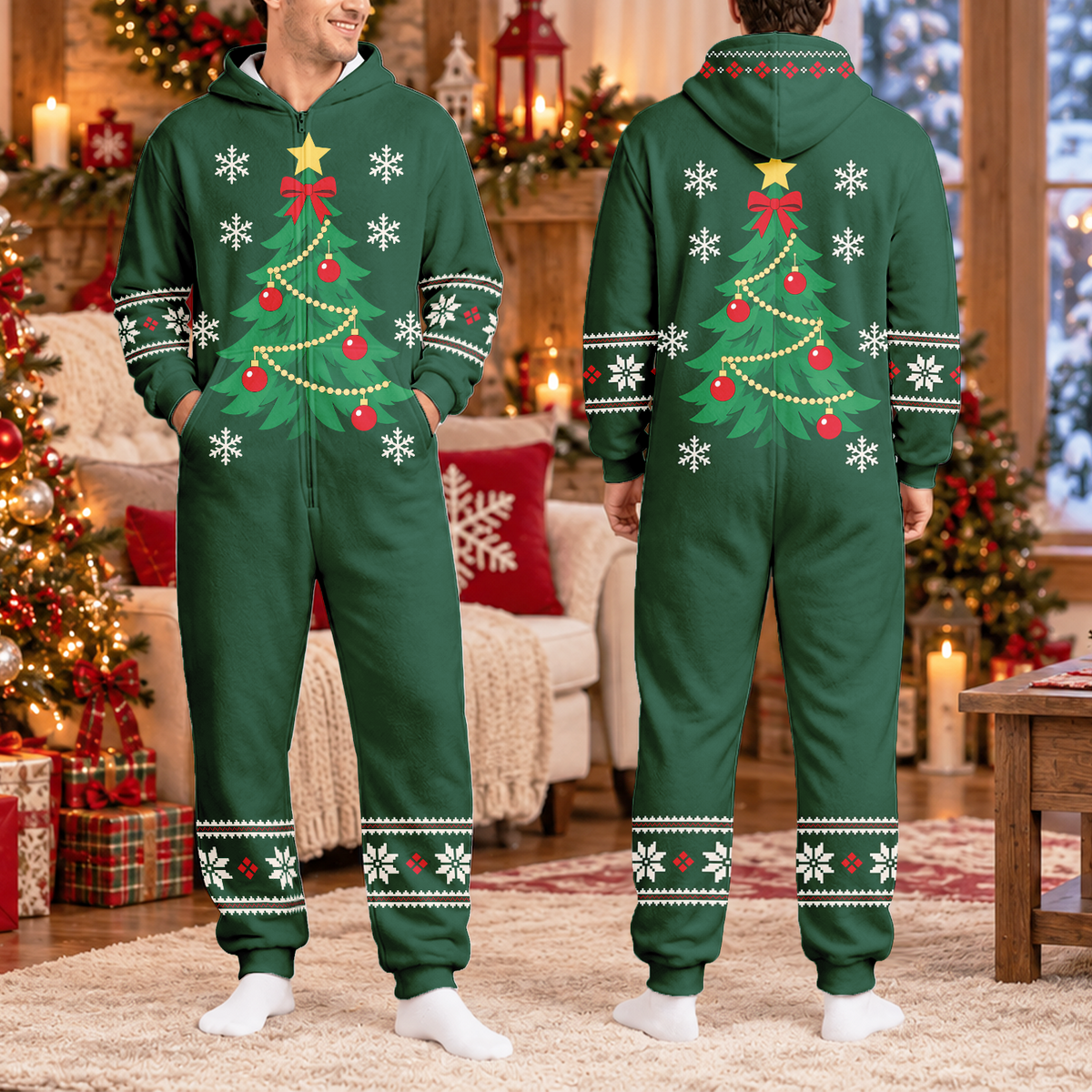 Funny Christmas Onesie Pajamas Holiday Character Costumes For Family LM32 670313