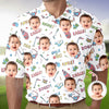 Custom Photo Golf Pattern Polo Shirt - Personalized Gift for Golfer, Golf Lovers HA75 898584