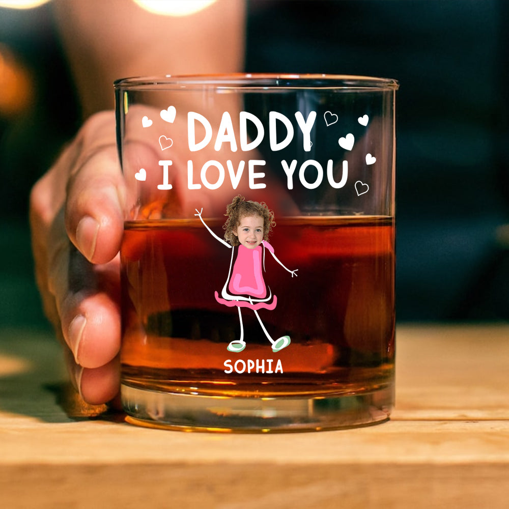 Dad We Love You Personalized Print Whiskey Glass Gift For Dad, Father HA75 892210