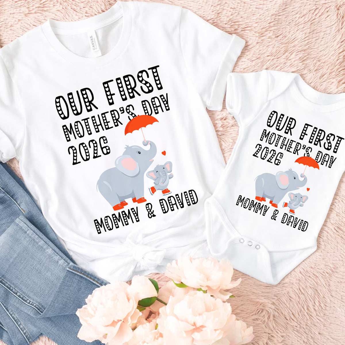 Custom Name Our First Mother's Day 2026 Matching Family Shirt LM32 899619