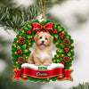 Personalized Dog Cat Photo Christmas Wreath Acrylic Ornament LM32 670365
