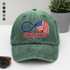 USA 250 Years Infinity Freedom American Flag Washed Denim Baseball Cap LM32 899307
