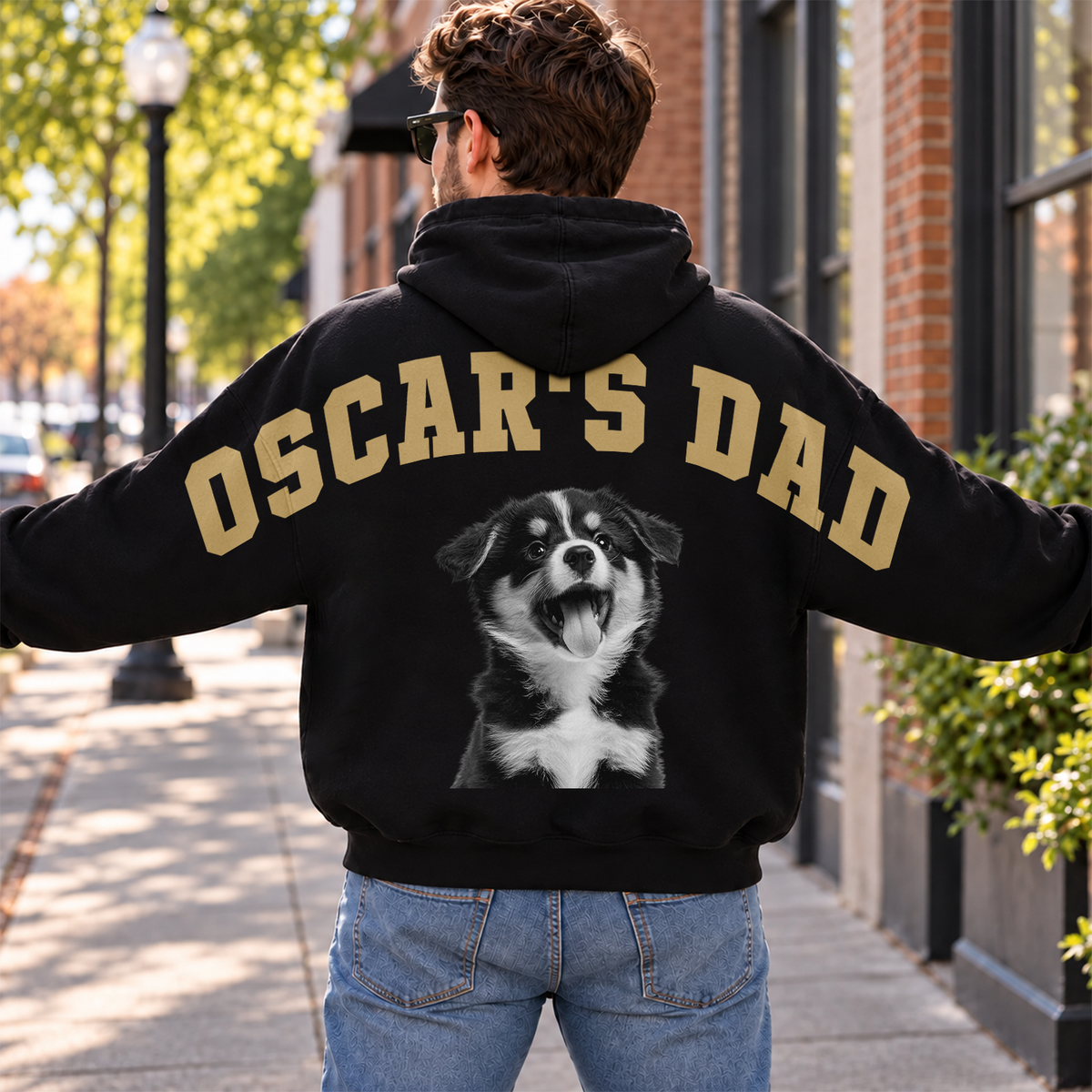 Custom Dog Dad Mom Photo Shoulder to Shoulder Shirt For Dog Lovers CH07 180936
