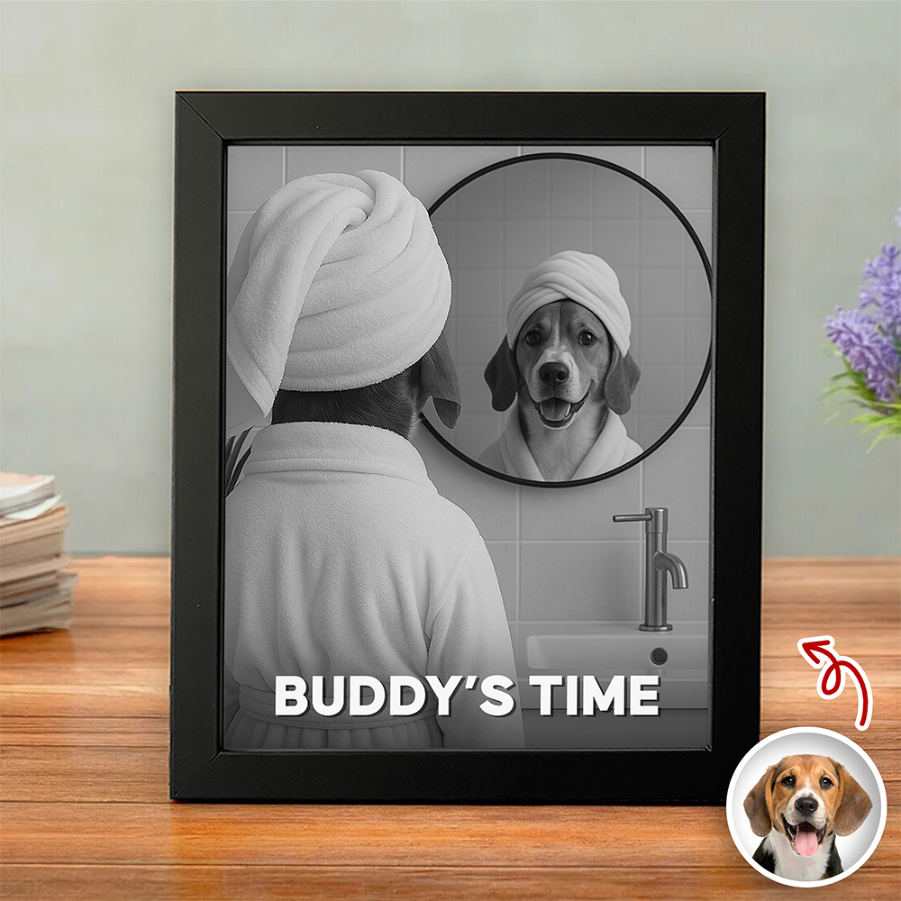 Custom Funny Photo Dog's Relax Time Picture Frame Gift For Dog Lovers LM32 895059