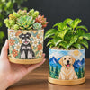 Custom Cute Dog Cat Mosaic Style Photo Plant Pot For Dog, Cat Lovers LM32 670609