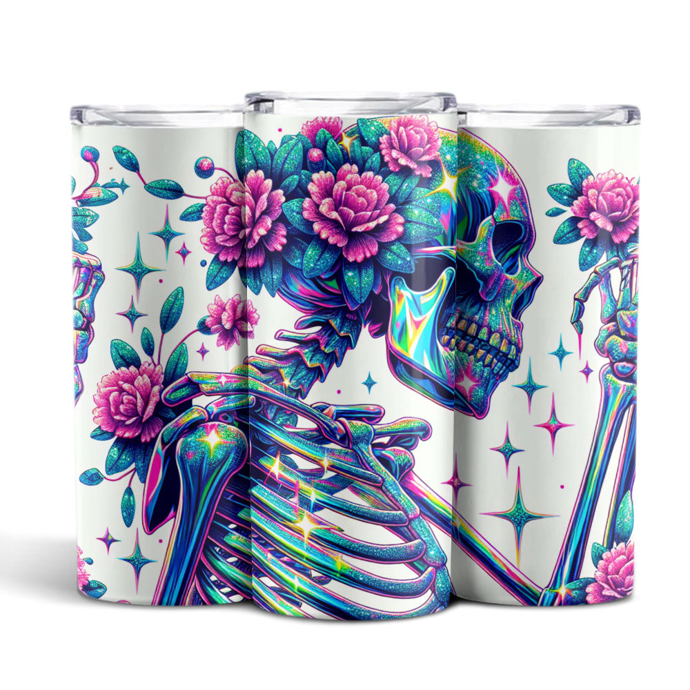 Skeleton With Rose Skinny Tumbler HO82 894956