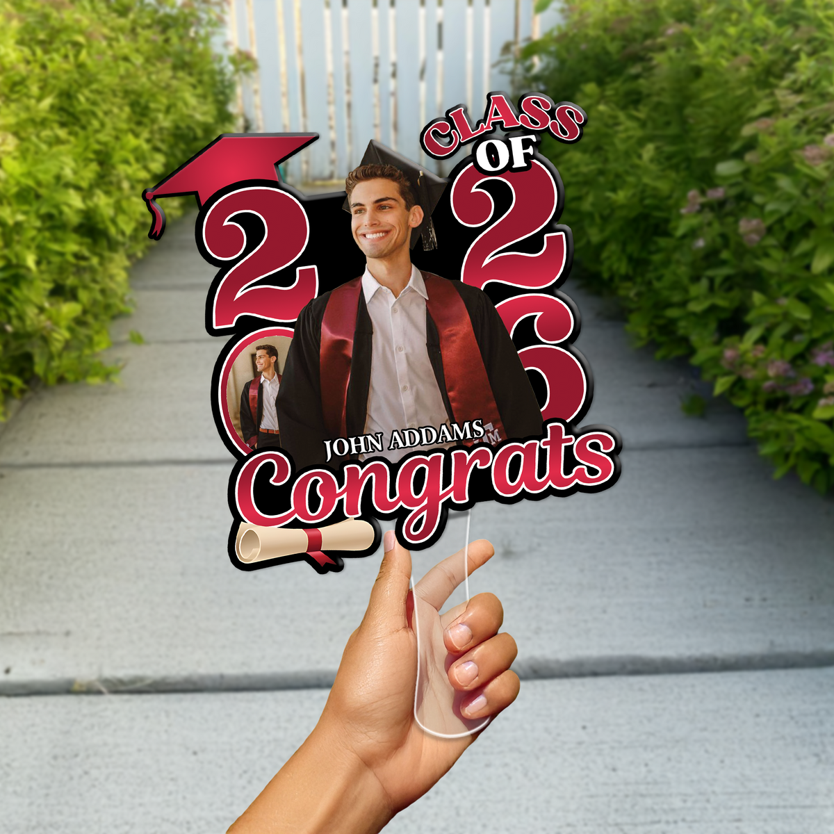 Custom Photo Congrats Class Of 2026 Face Fan HA75 920836