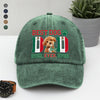 Custom Photo Best Dog Mom Dog Dad Ever Ever Ever With Mexico Flag Washed Denim Baseball Cap Gift For Dad, Birthday Gifts HO82 894386