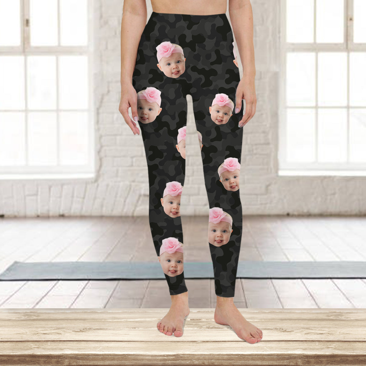 Custom Human Photo Camo Background Legging HO82 900486