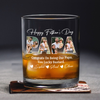 Custom Photo Congrats On Being My Dad, You Lucky Bastard Whiskey Glass CH07 895898