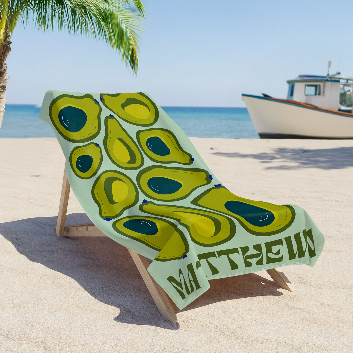 Personalized Retro Beach Towel with Name, Groovy Vibes Beach, Retro Floral Towel HO82 902980