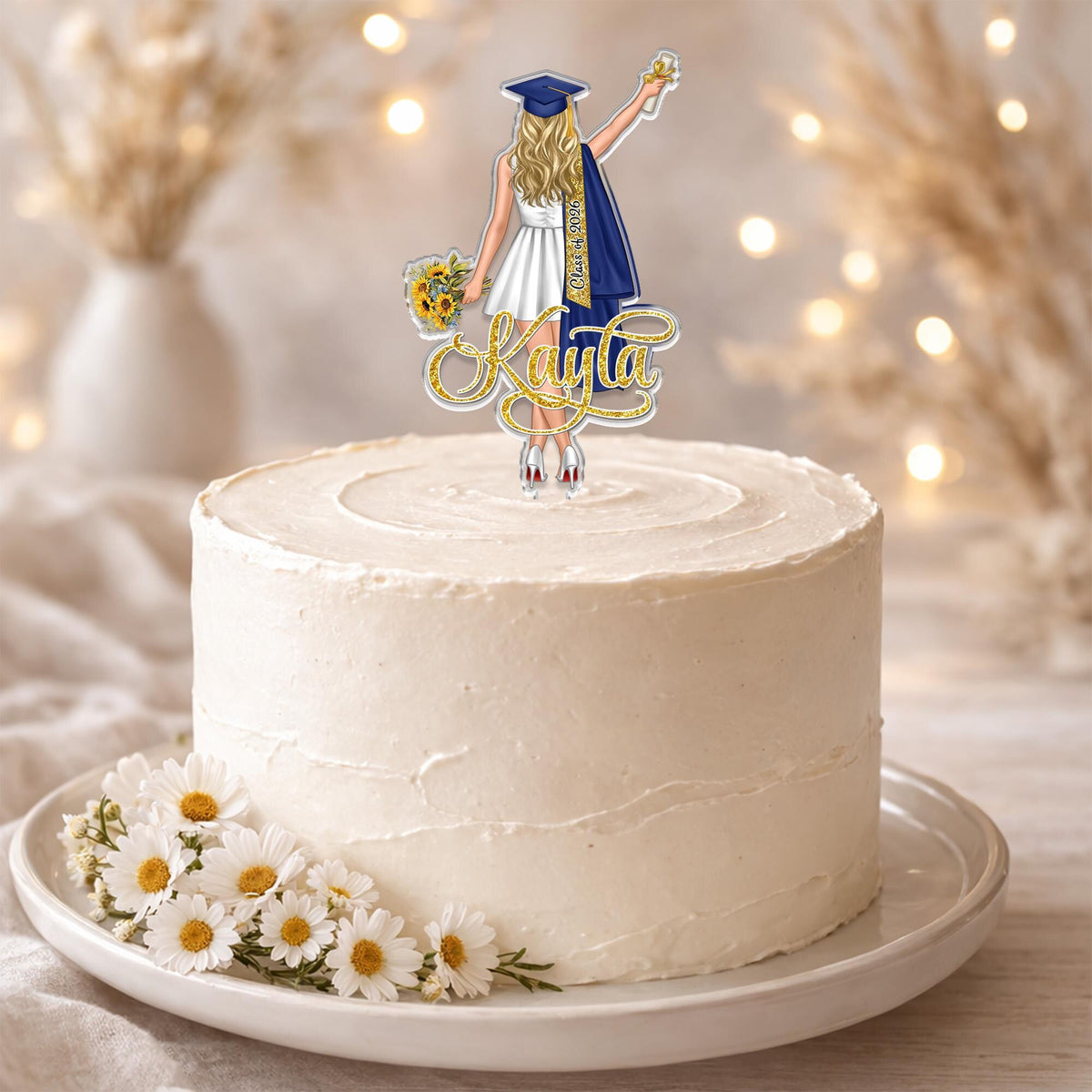 Personalized Congrats Graduation Cupcake Topper For Girls, Daughter, Sisters HO82 902094