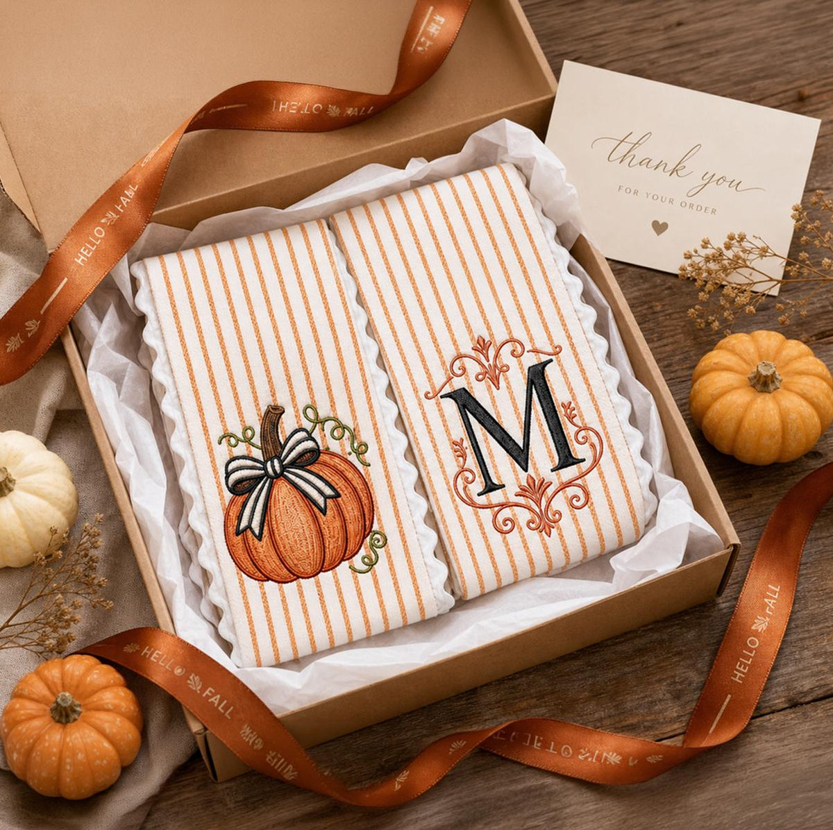 Personalized Monogram Letter Name Pumpkin Embroidered Wreath Sash LM32 670209