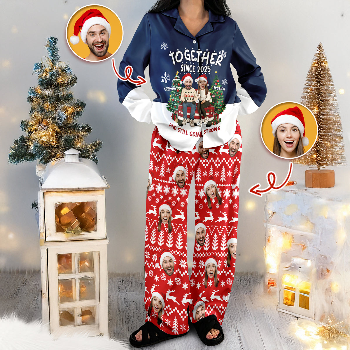 Custom Face Photo Together Since Pajamas For Couple TH10 896045