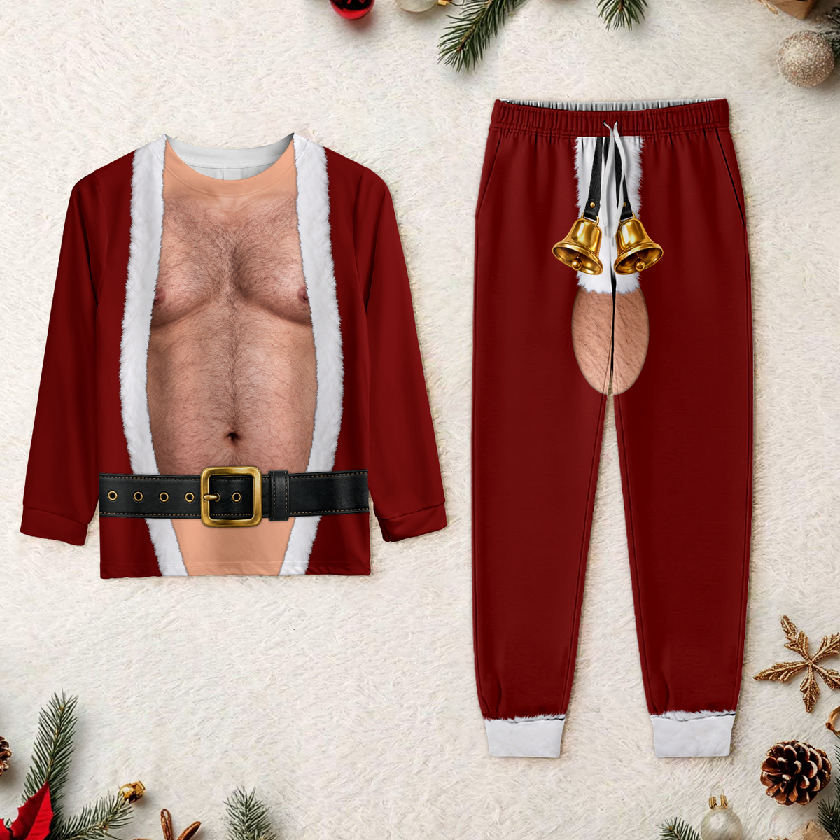 Personalized Funny Christmas Chest Body Illusion Sleepwear Novelty Holiday Gift For Men TH10 171155