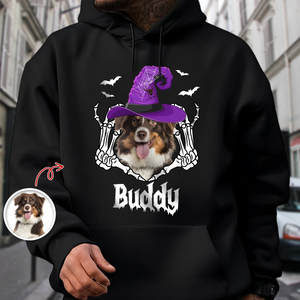 Custom Photo Halloween Dog Witch Dark Shirt HO82 900000