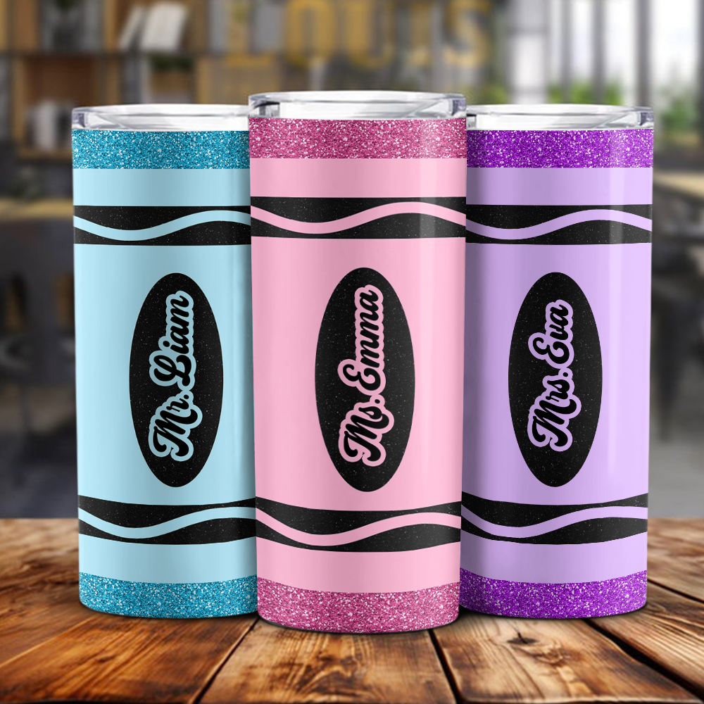 Custom Name Teacher Personalized Skinny Tumbler Gift for Teacher LM32 893741