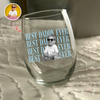 Personalized Vintage Photo Best Daddy Mommy Ever Wine Glass TH10 169957